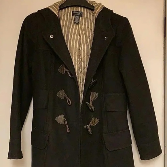 PRE OWNED American Eagle Women's Small Wool Hooded Pea Coat w/Toggle Closures - Picture 1 of 9
